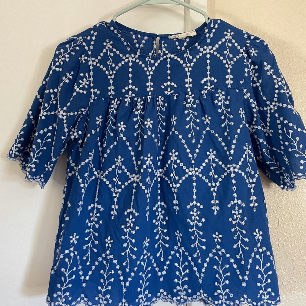 Patterned Blue Top - Medium
